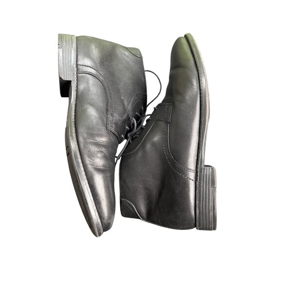 Gorgeous Johnston & Murphy Black Sheep Skin Leather Chukka Boots 12 - Picture 6 of 9